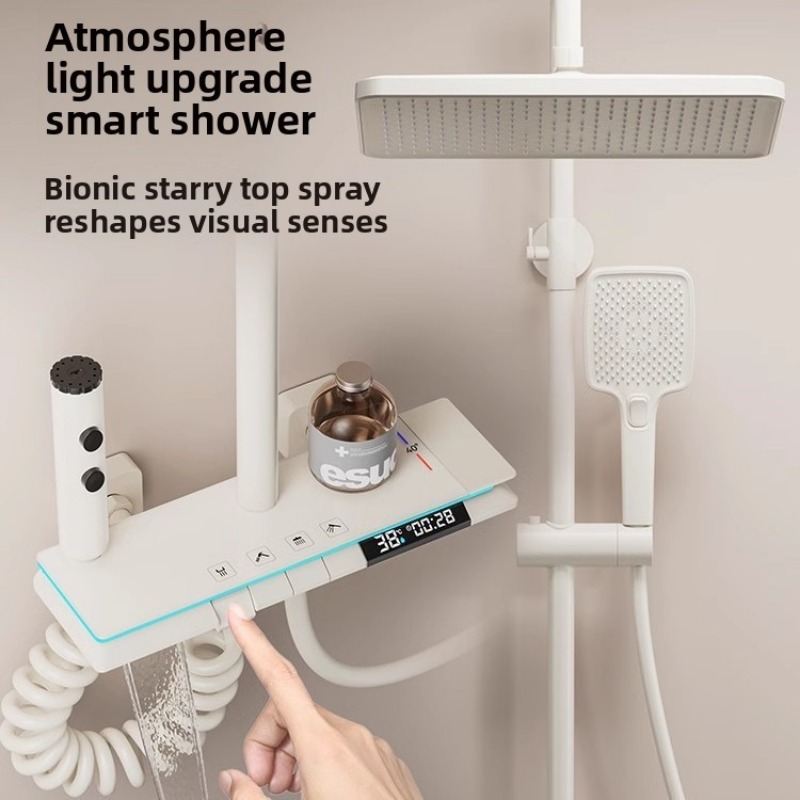 Shower Head Rain - Thermostatic Shower Set Home Bathroom Piano