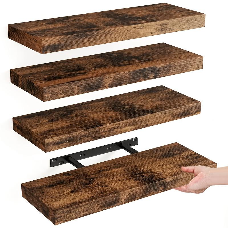 Home Bathroom Organizer - 4Pcs Floating Shelves Wall Mounted Storage
