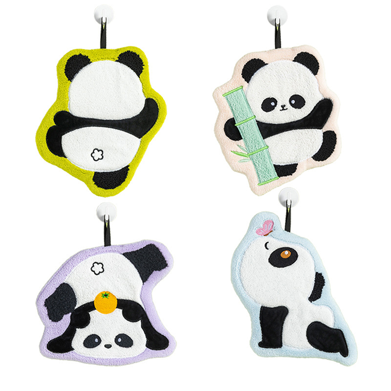 Home Bathroom Towels - Cute Panda Hand Towel, Absorbent And