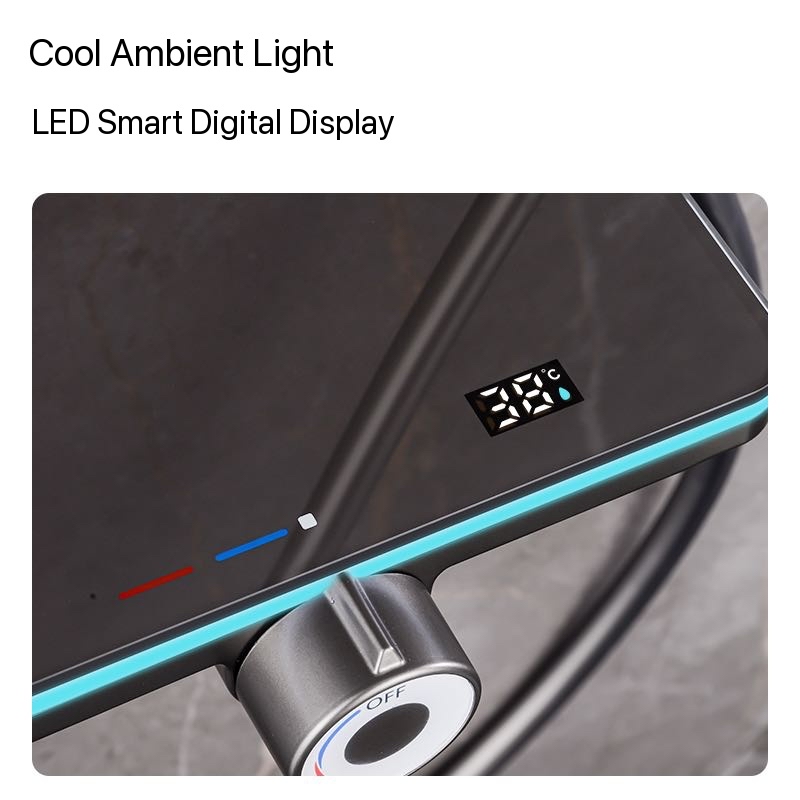 Gray Piano Button Ambient Ligh - đánh giá và giá Shower Head Rain