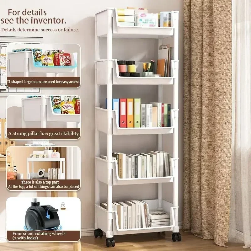 5-Tier Rolling Storage Cart wi - đánh giá và giá Home Bathroom Organizer