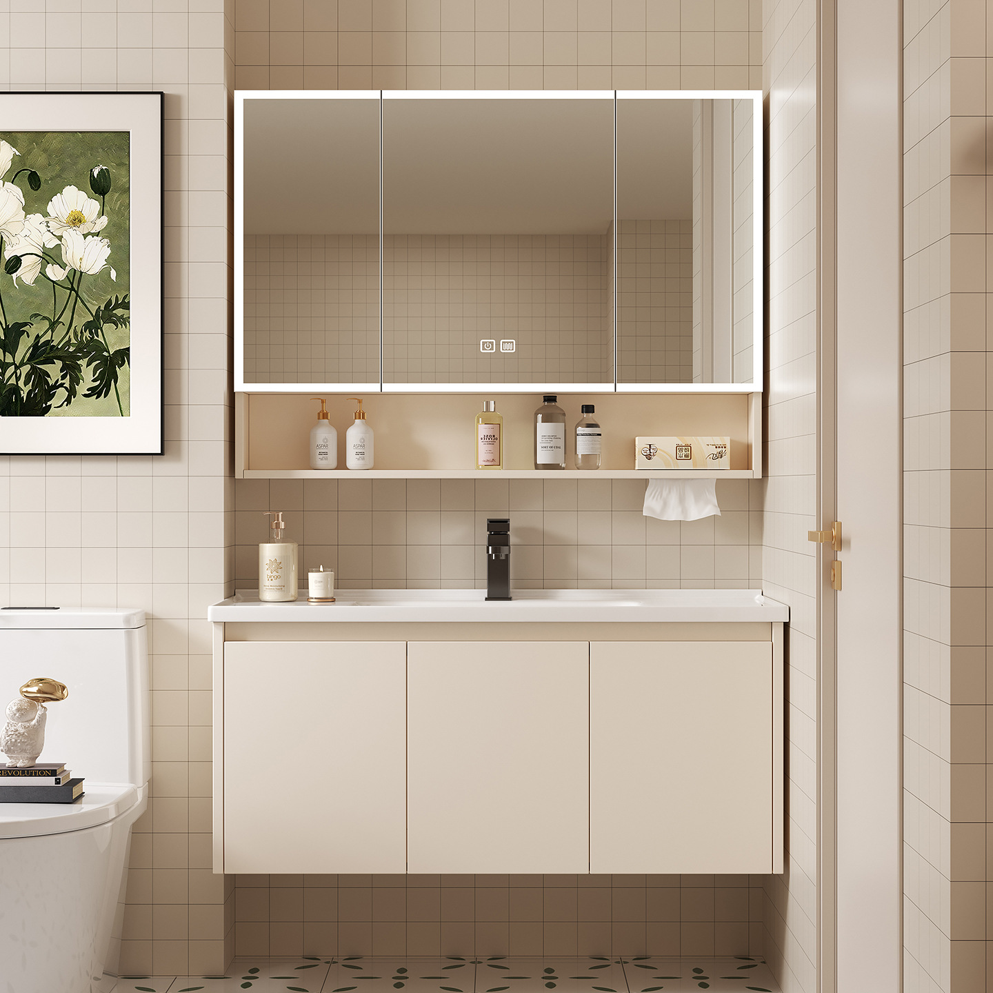 Space Aluminum Bathroom Smart  - đánh giá và giá Home Bathroom Wallpaper