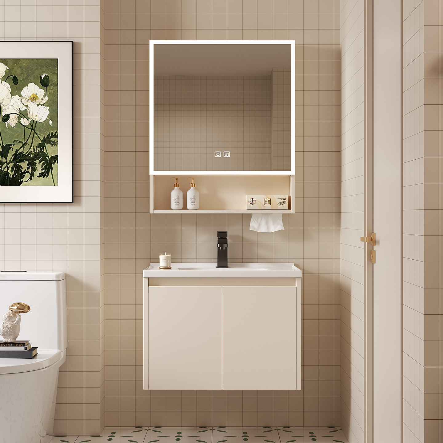 Space Aluminum Bathroom Smart  - đánh giá và giá Home Bathroom Wallpaper