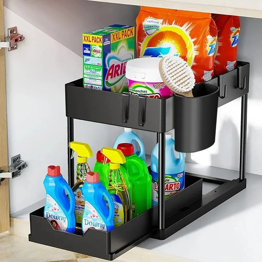 2-Tier Pull Out Under Sink Org - đánh giá và giá Home Depot Bathroom Sink