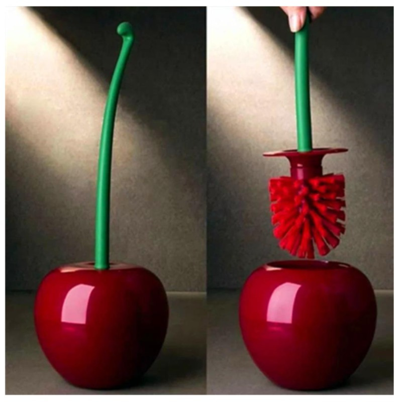 1 cute cherry colored toilet b - đánh giá và giá Toilet Brush Holder