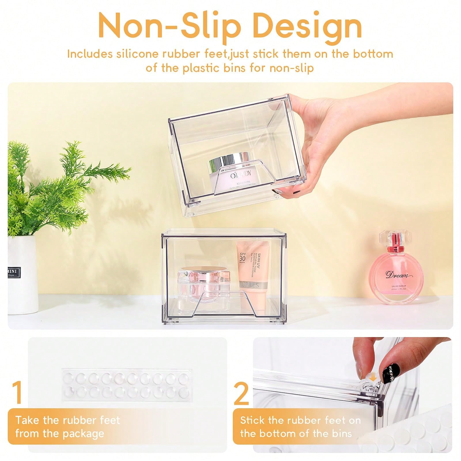 2/4 Pack Stackable Makeup Orga - đánh giá và giá Home Depot Bathroom Sink