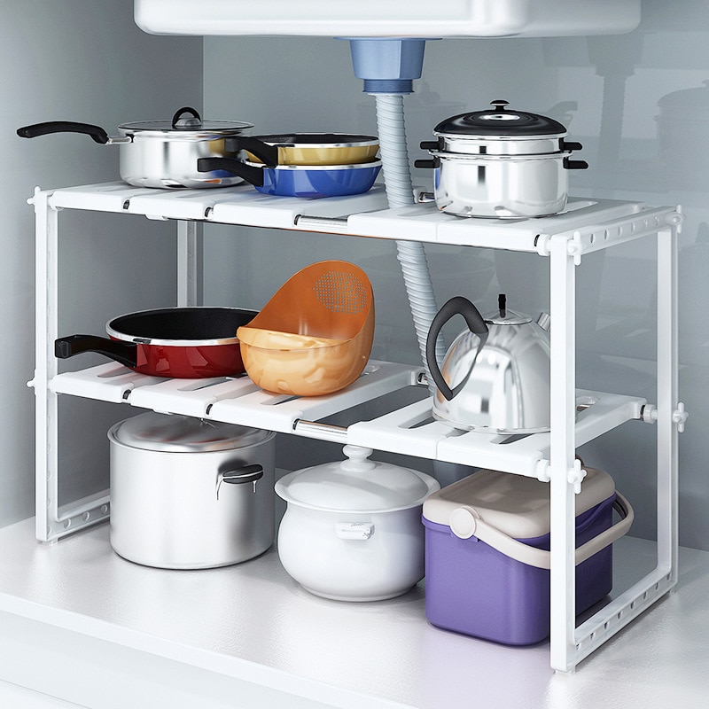 Under Sink Organizer 2-Tier Ex - đánh giá và giá Home Depot Bathroom Sink