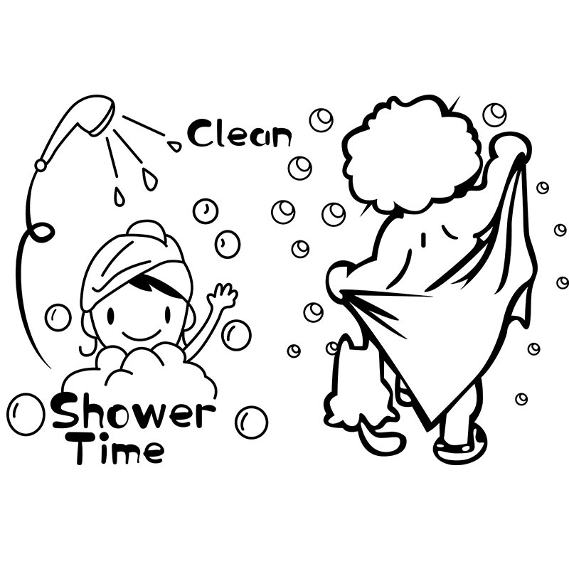 1pc Clean Shower Time Cute Lit - đánh giá và giá Tiny Home Bathroom Kit