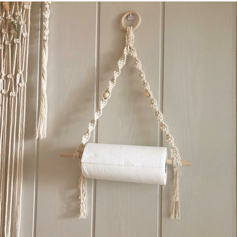 Macrame Paper Towel Holder Mac - đánh giá và giá Tiny Home Bathroom Kit