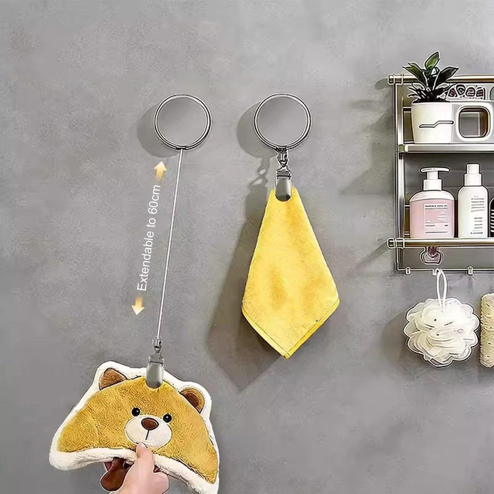 Retractable Towel Rack Self-Ad - đánh giá và giá Home Bathroom Towels