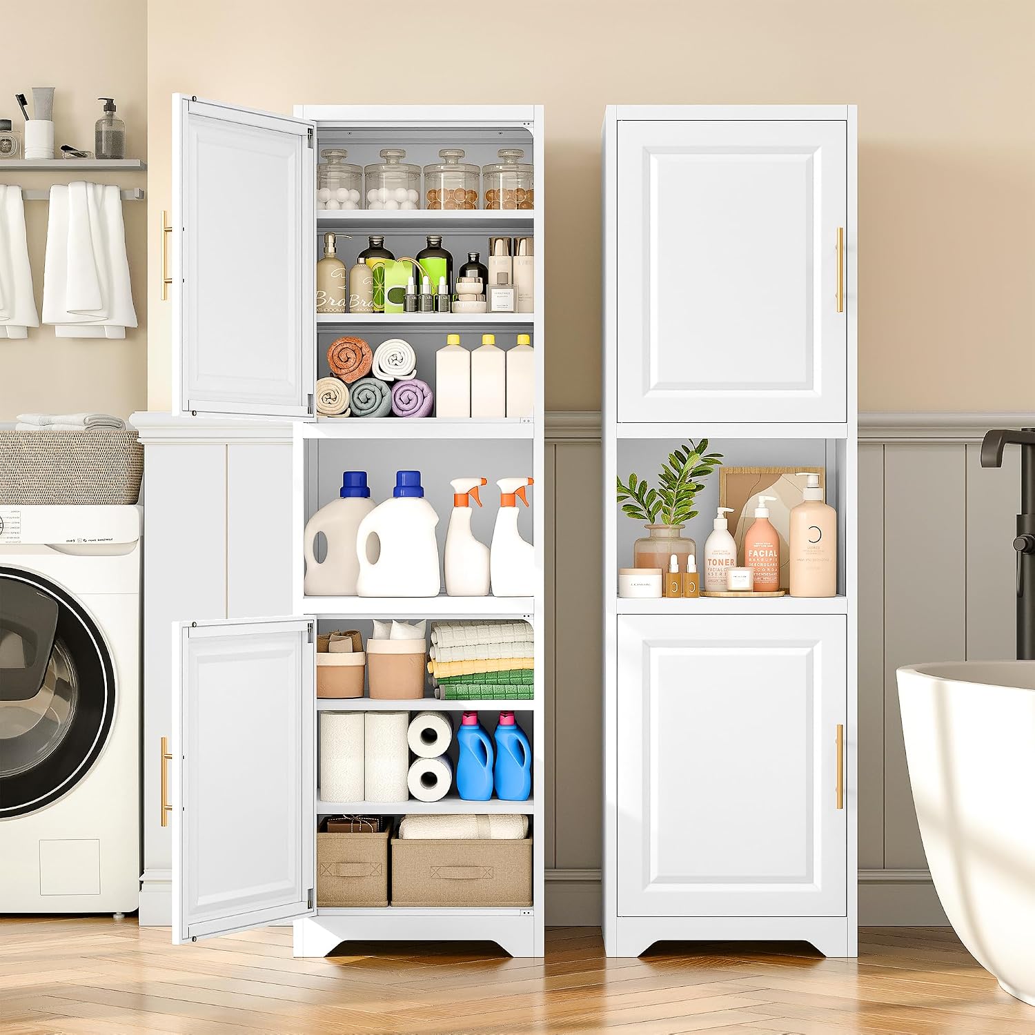 67 Inch Tall Narrow Storage Ca - đánh giá và giá Home Bathroom Organizer