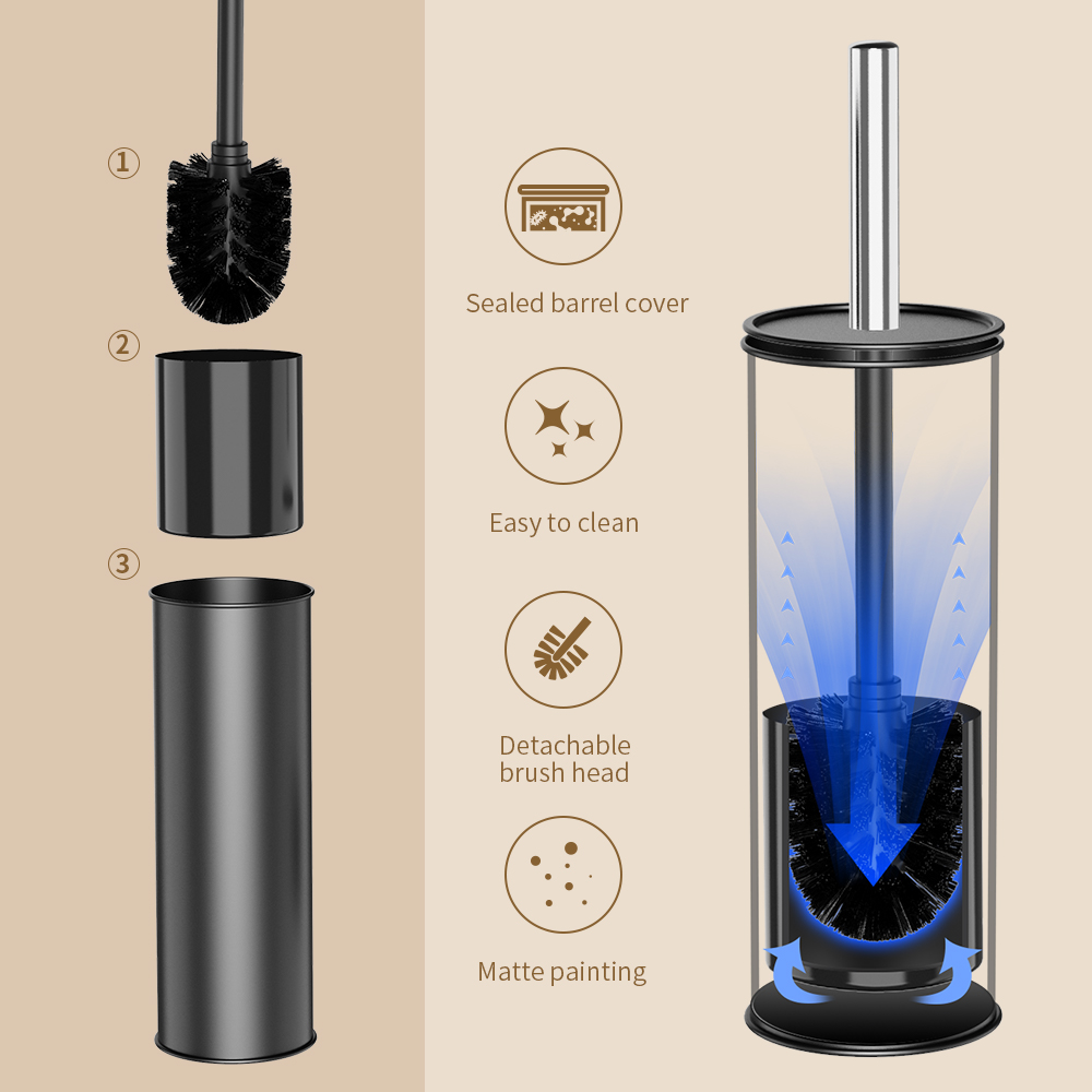 Black Toilet Brush and Holder  - đánh giá và giá Toilet Brush Holder