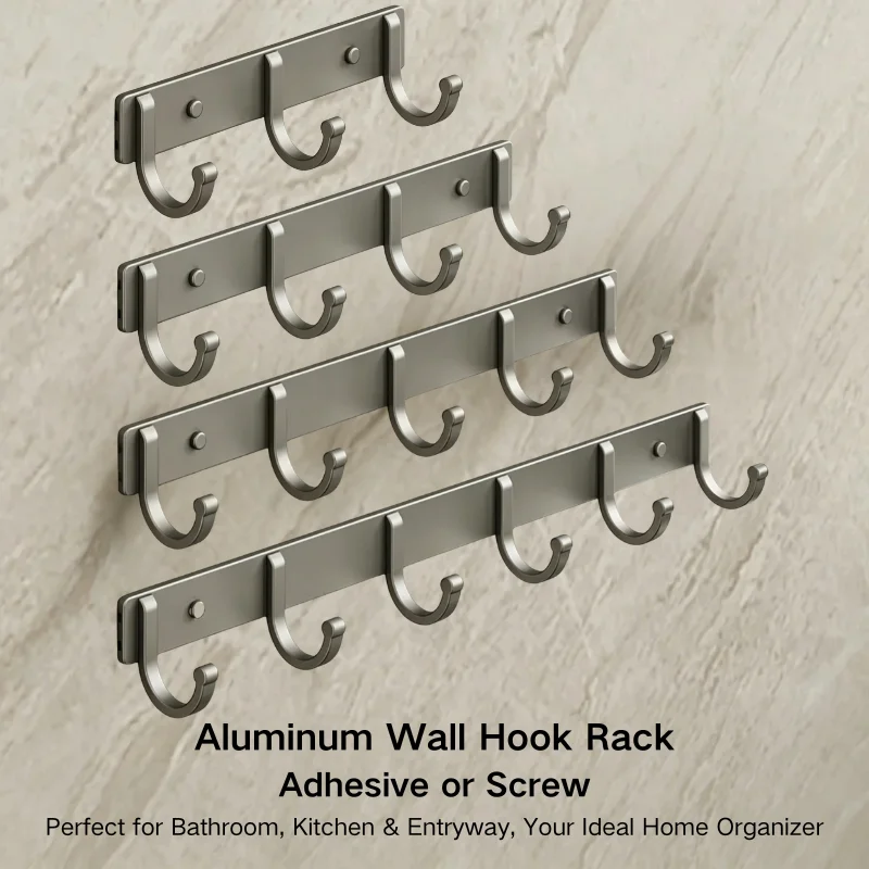 Aluminum Wall Hook Rack – No-D - đánh giá và giá Home Bathroom Organizer
