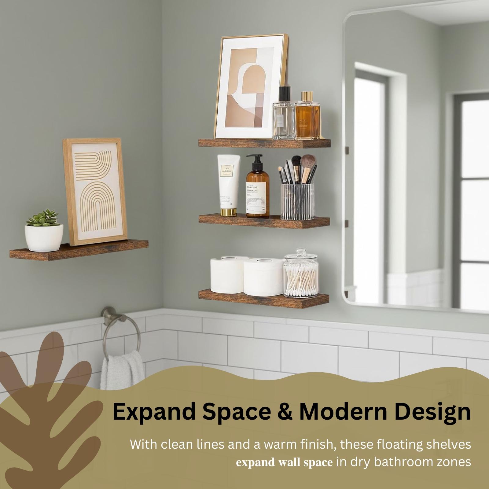 4Pcs Floating Shelves Wall Mou - đánh giá và giá Home Bathroom Organizer