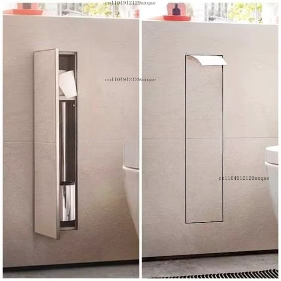 304 Stainless Steel Embedded W - đánh giá và giá Toilet Brush Holder