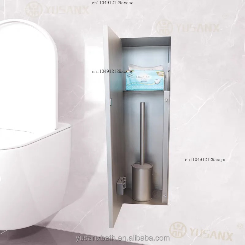 304 Stainless Steel Embedded W - đánh giá và giá Toilet Brush Holder