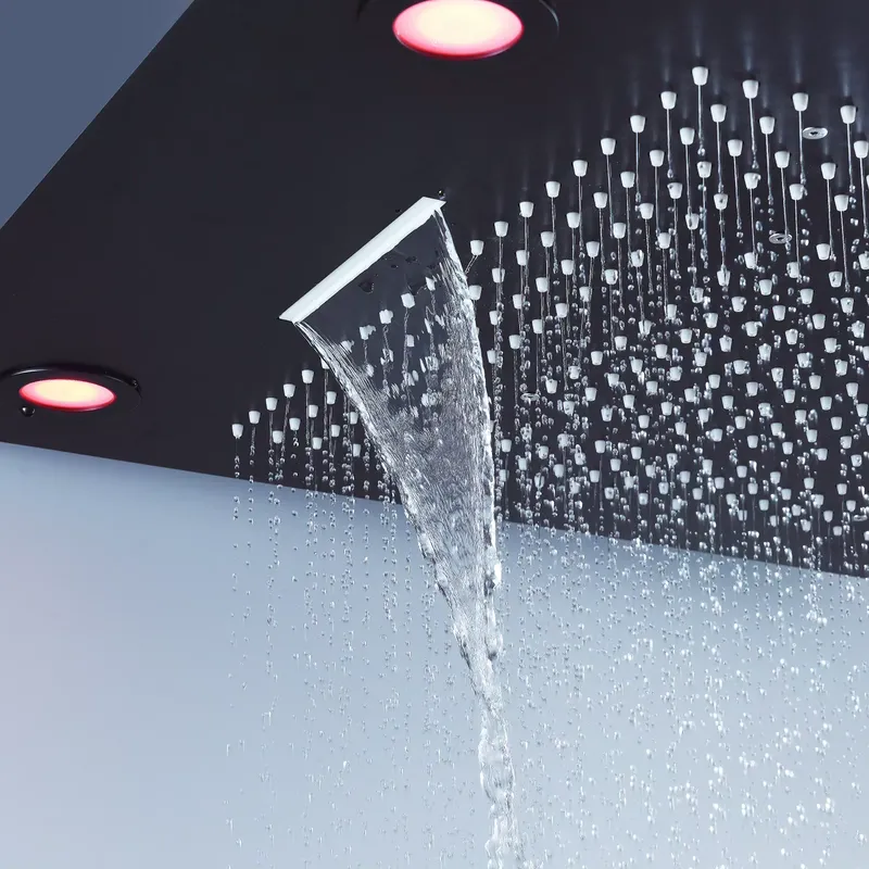 Black Shower Head Set Thermost - đánh giá và giá Shower Head Rain