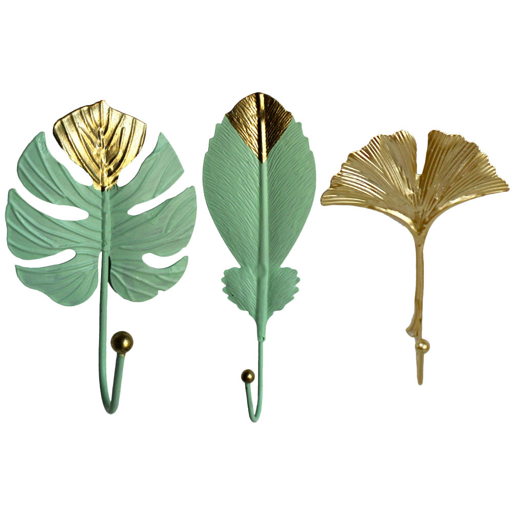3Pcs Mini Leaf Shape Wall Hook - đánh giá và giá Home Office Bathroom