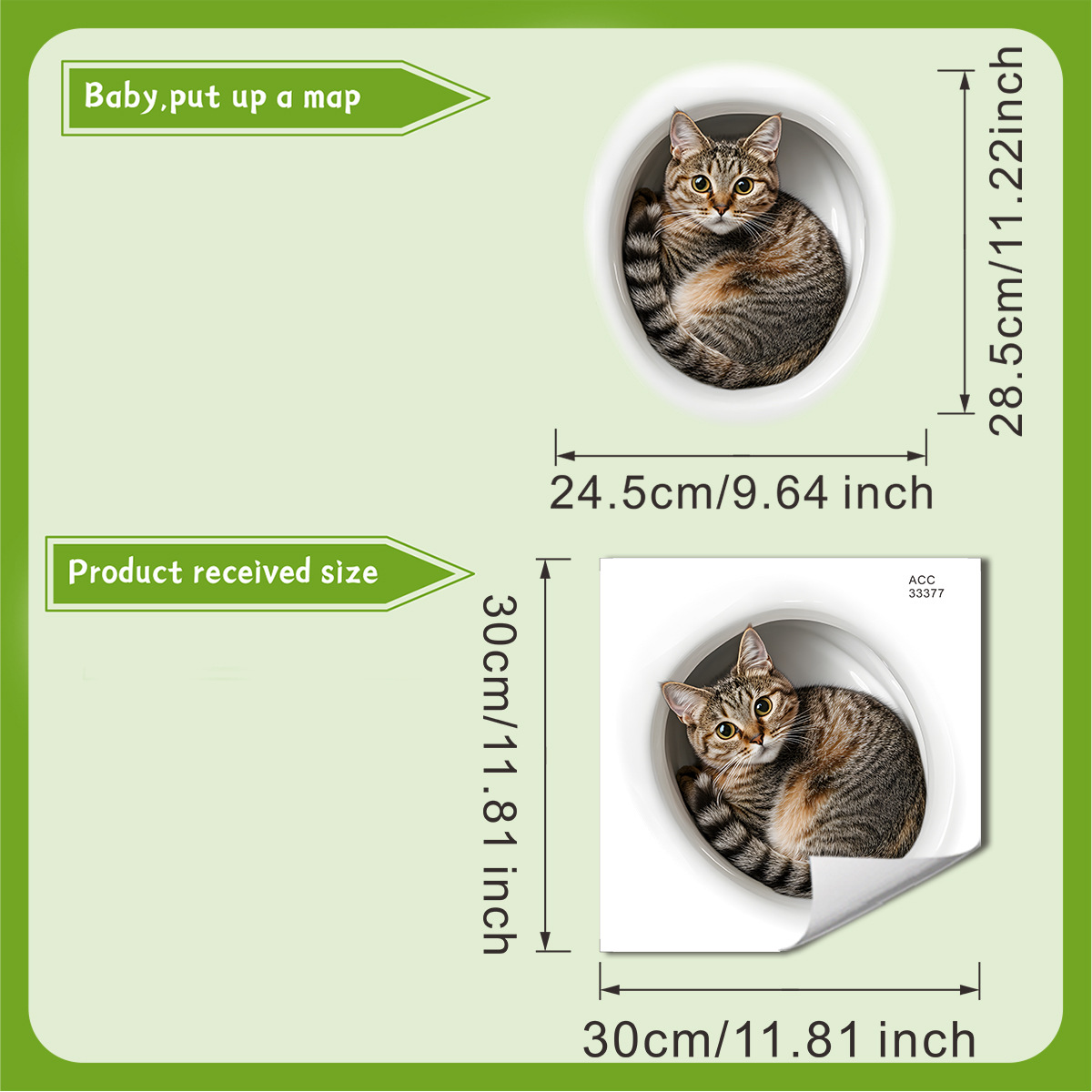3D Funny Cat Toilet Sticker Ba - đánh giá và giá Tiny Home Bathroom Kit