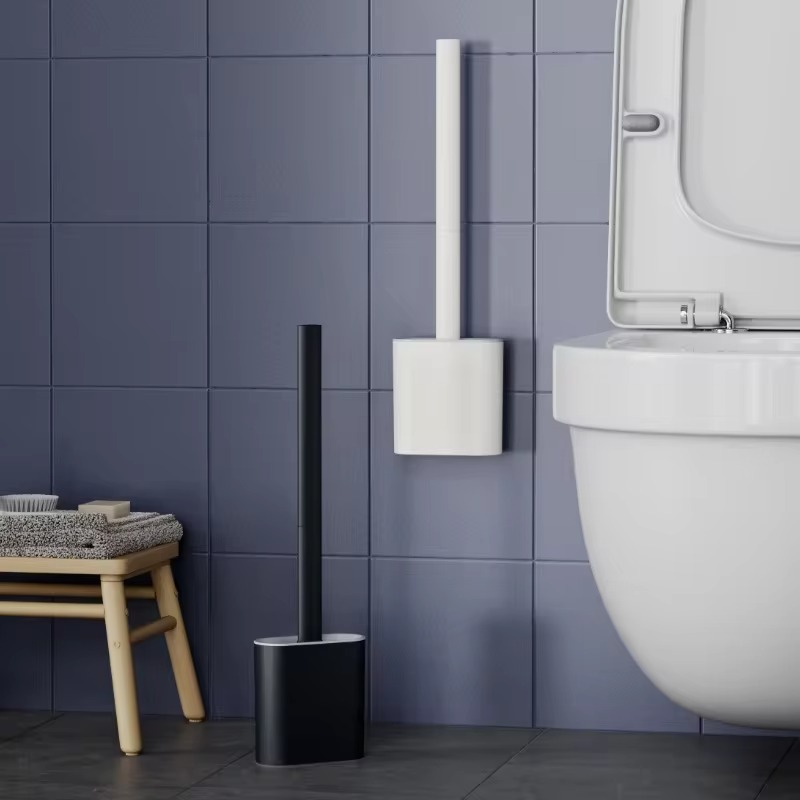 1PC Black Wall Mounted Toilet  - đánh giá và giá Toilet Brush Holder
