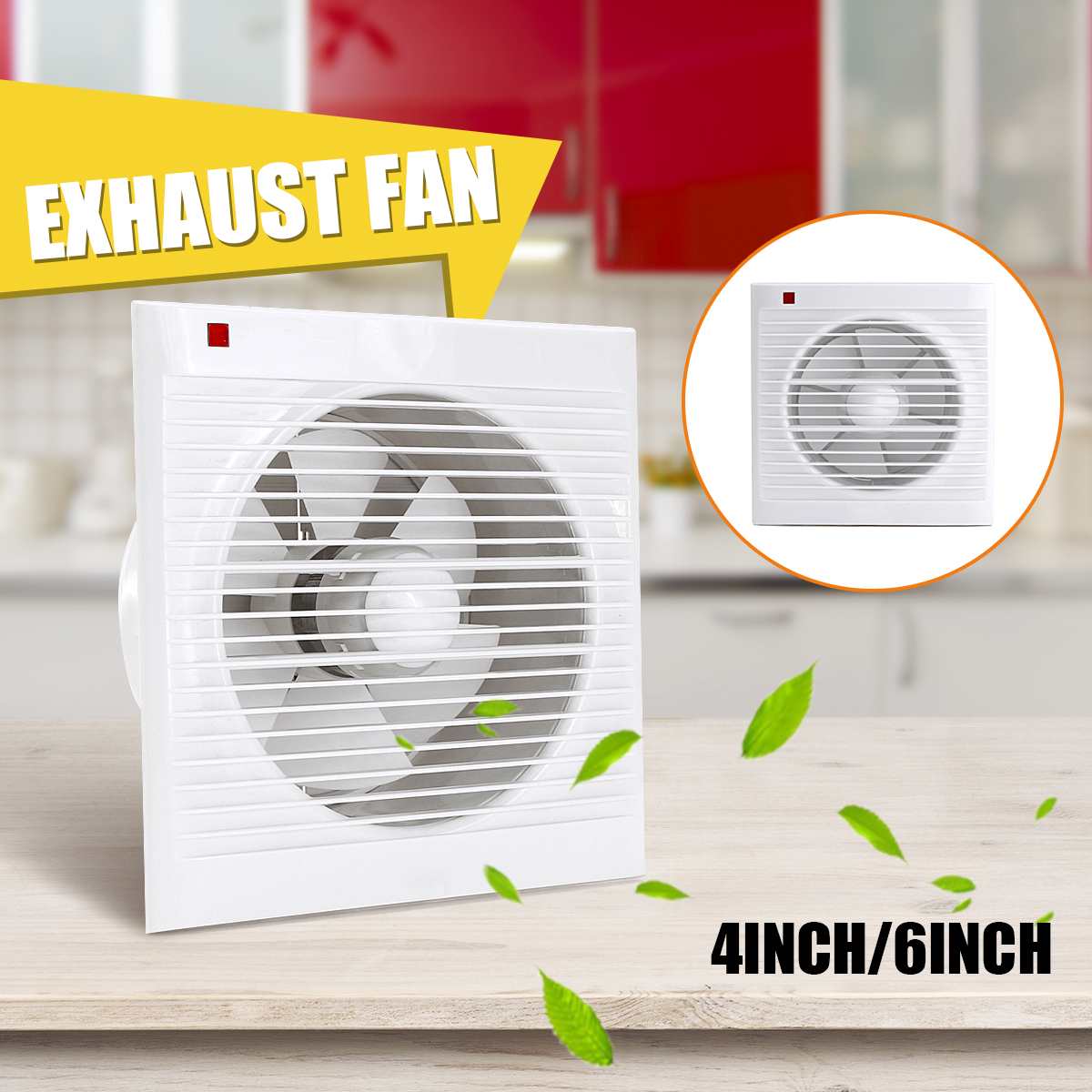 4 Inch 6 Inch 8 Inch 220V Mute - đánh giá và giá Home Bathroom Exhaust Fan
