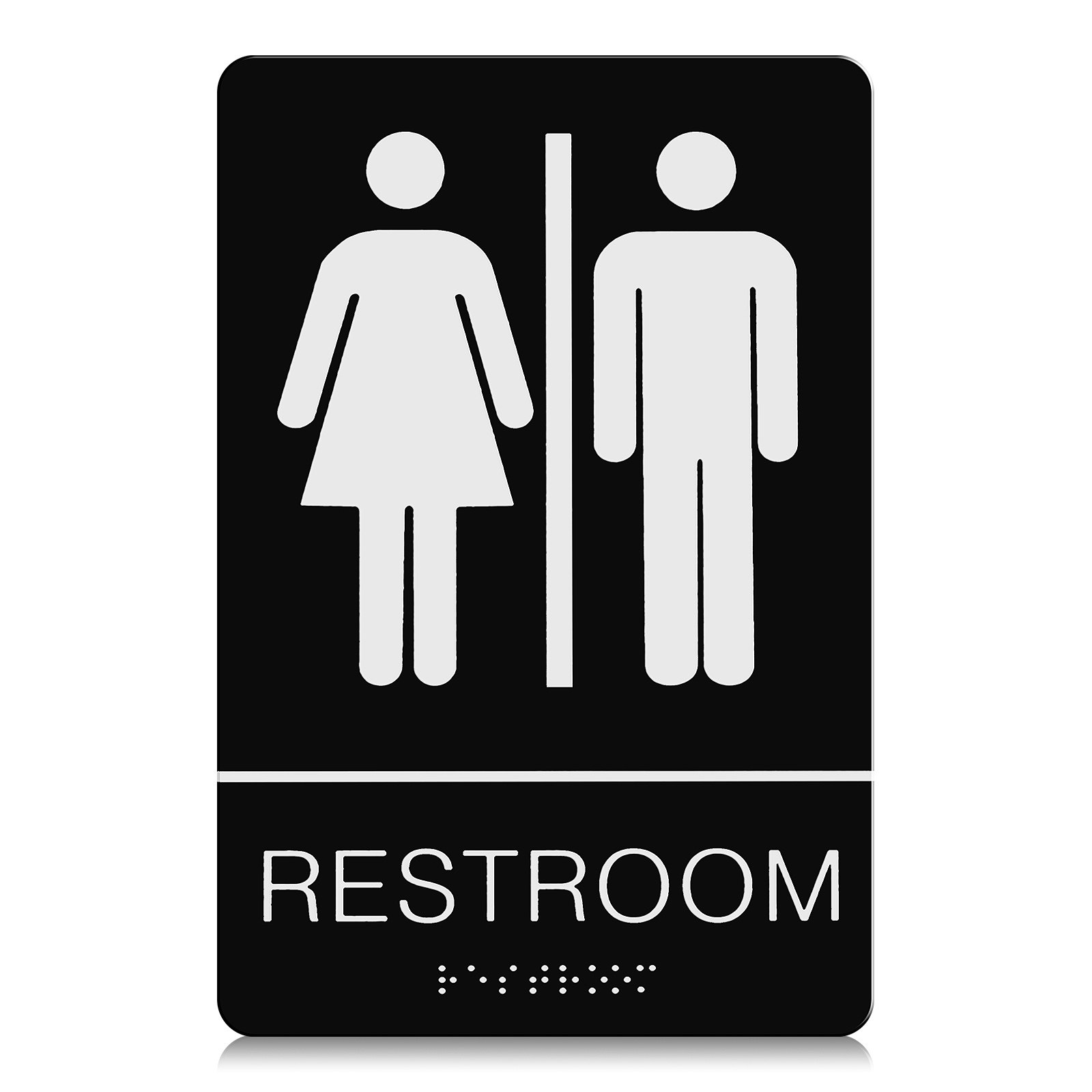 Braille Restroom Sign Self Adh - đánh giá và giá Home Office Bathroom